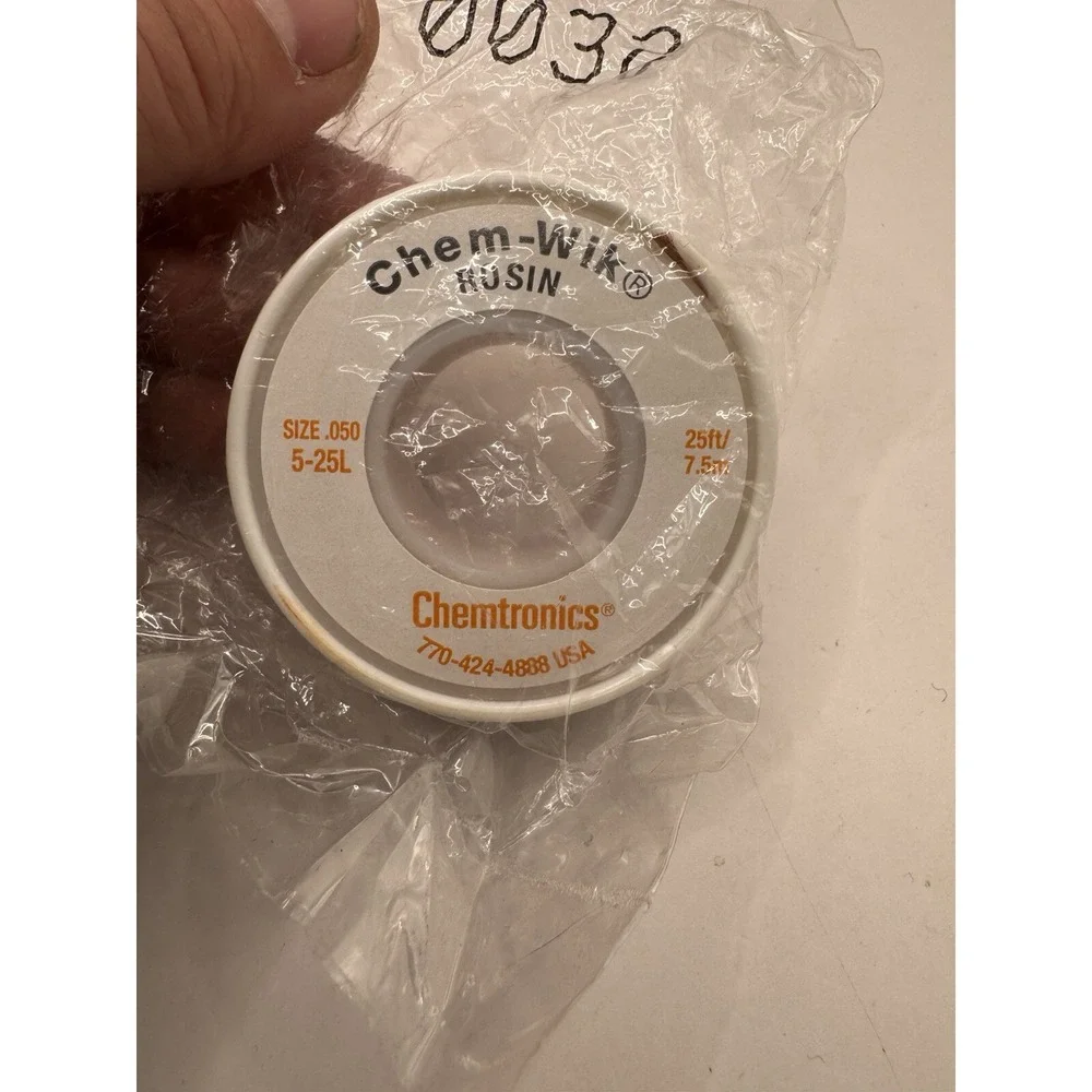 Chemtronics 5- 25L Sz .50 Chem Wik Rosin Desoldering Braid 25ft NEW